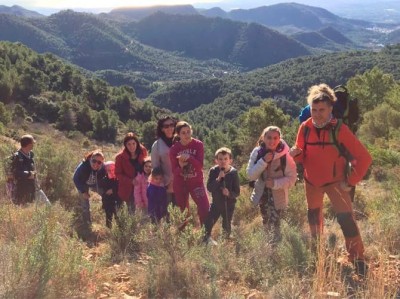 hiking to the Cova Tallada for children