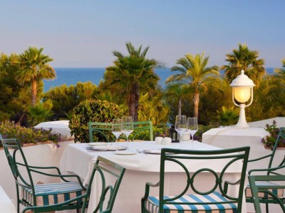 Terrace of the SH Villa Gadea Hotel in Altea