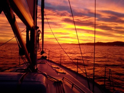 puesta de sol velero alicante