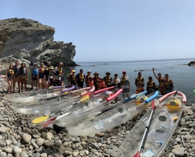 Excursion en Kayak transparente en el Cabo de Gata