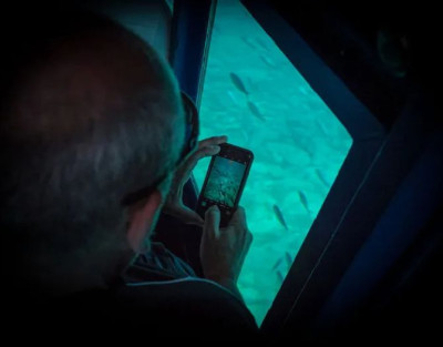 Barco con Fondo de Cristal...